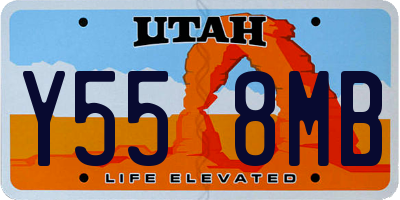 UT license plate Y558MB