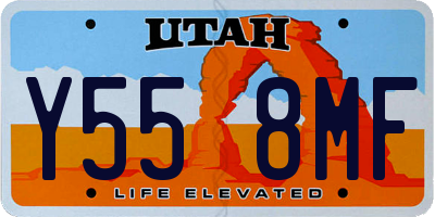 UT license plate Y558MF