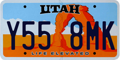 UT license plate Y558MK