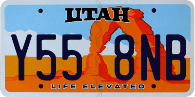 UT license plate Y558NB