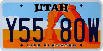 UT license plate Y558OW