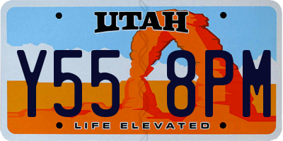 UT license plate Y558PM