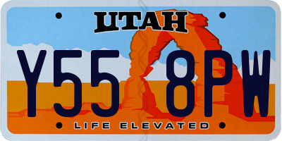 UT license plate Y558PW