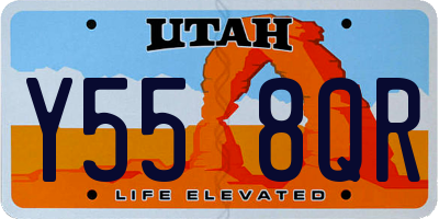 UT license plate Y558QR