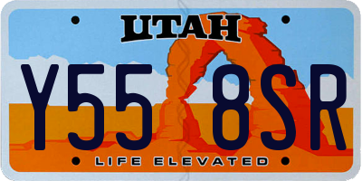 UT license plate Y558SR