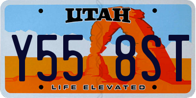 UT license plate Y558ST