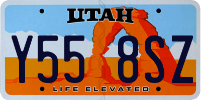 UT license plate Y558SZ