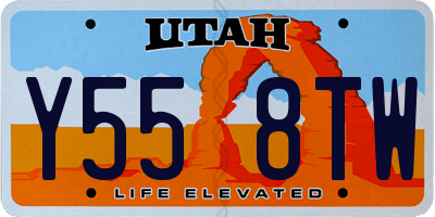 UT license plate Y558TW