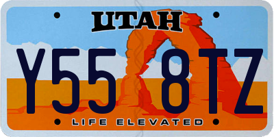 UT license plate Y558TZ