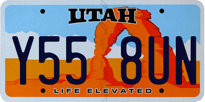 UT license plate Y558UN