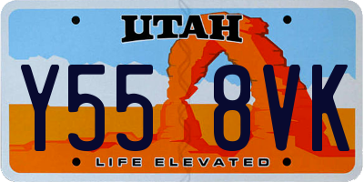 UT license plate Y558VK