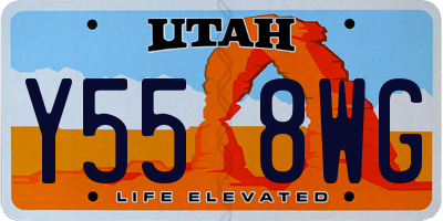 UT license plate Y558WG