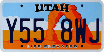 UT license plate Y558WJ