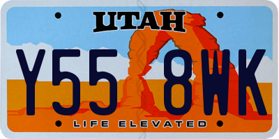 UT license plate Y558WK