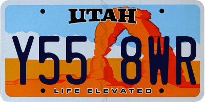 UT license plate Y558WR