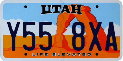 UT license plate Y558XA