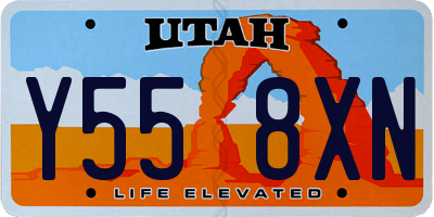 UT license plate Y558XN
