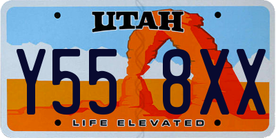 UT license plate Y558XX