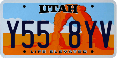 UT license plate Y558YV
