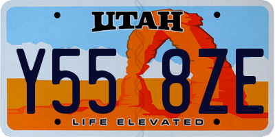 UT license plate Y558ZE
