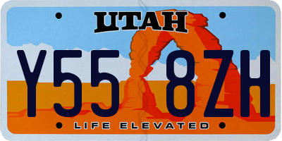 UT license plate Y558ZH