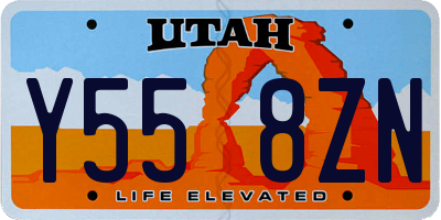 UT license plate Y558ZN