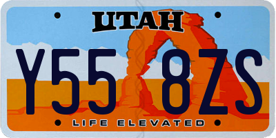 UT license plate Y558ZS