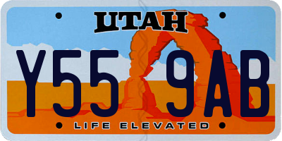 UT license plate Y559AB