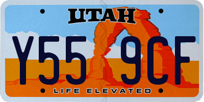 UT license plate Y559CF