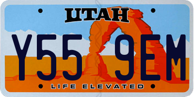 UT license plate Y559EM