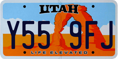 UT license plate Y559FJ