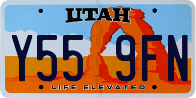 UT license plate Y559FN
