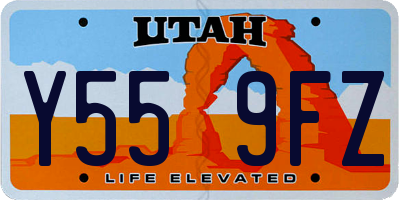UT license plate Y559FZ