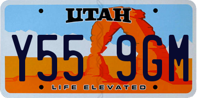 UT license plate Y559GM
