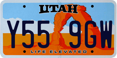 UT license plate Y559GW