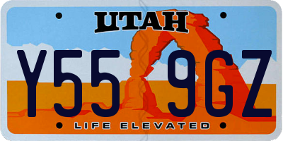 UT license plate Y559GZ