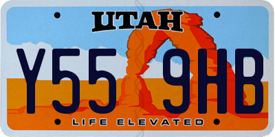 UT license plate Y559HB