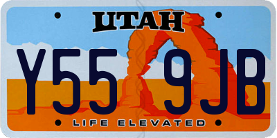 UT license plate Y559JB