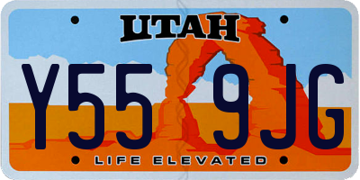 UT license plate Y559JG