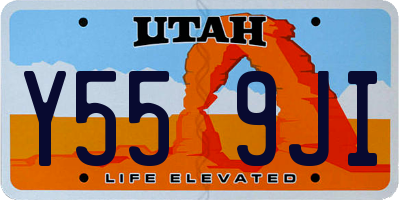 UT license plate Y559JI