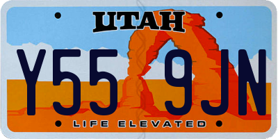 UT license plate Y559JN
