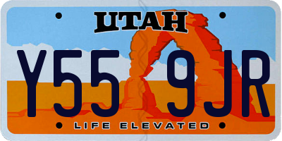 UT license plate Y559JR