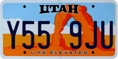 UT license plate Y559JU