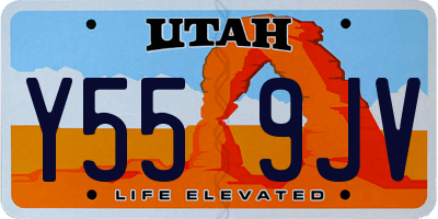 UT license plate Y559JV