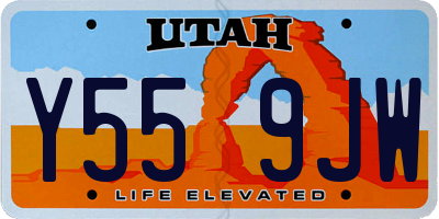 UT license plate Y559JW