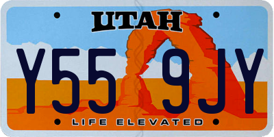 UT license plate Y559JY