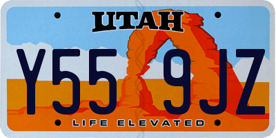 UT license plate Y559JZ