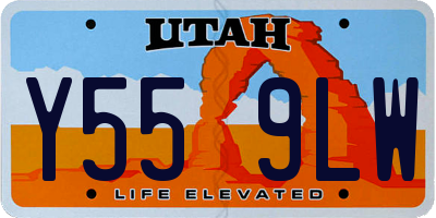 UT license plate Y559LW