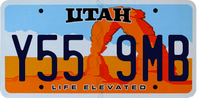 UT license plate Y559MB