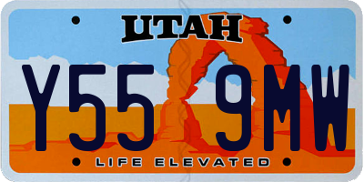 UT license plate Y559MW